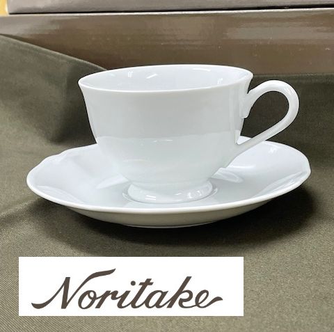 訳あり・箱に傷あり】ノリタケ コティホワイト 220cc ティー・コーヒー