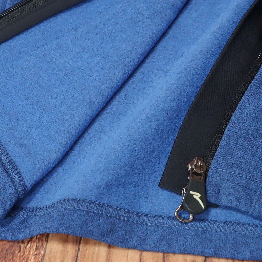 直接受渡 秋冬|CHERVO|48サイズ|ミドラー PARQUET 裏起毛ジャージー 快適 保温 ダブルジップ ゴルフ |青|ブルー|md127a|