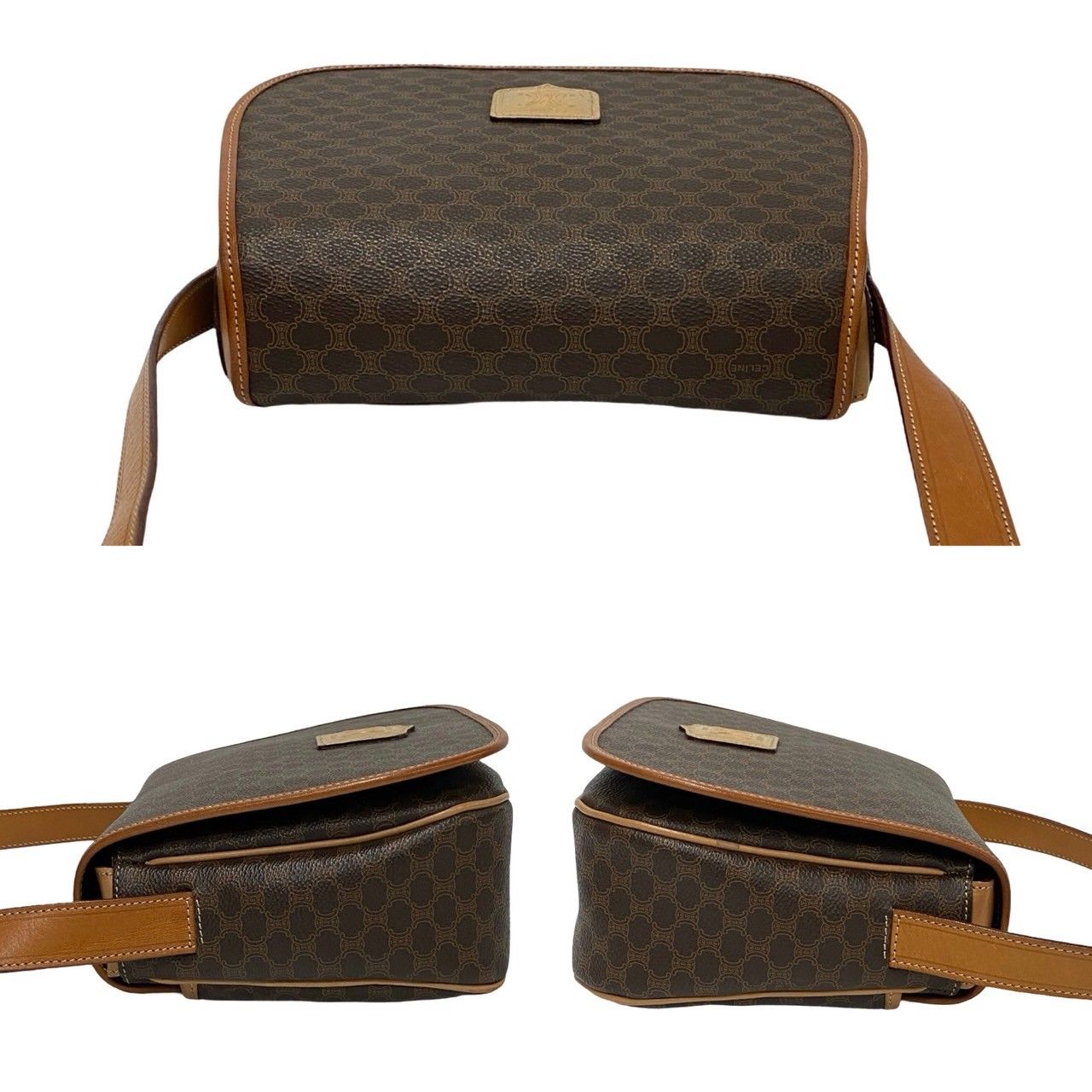 極 美品 CELINE セリーヌ マカダム ブラゾン 柄 トリオンフ ロゴ 