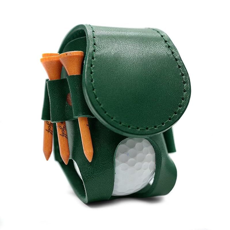 オールレザーの贅沢な逸品 本革 ゴルフボール用ケース 日本製 ボールポーチ ホルダー グリーンフォーク マーカー La Perla Azzurra社製 イタリアンレザー ハンドメイド プレゼント 父の日 誕生