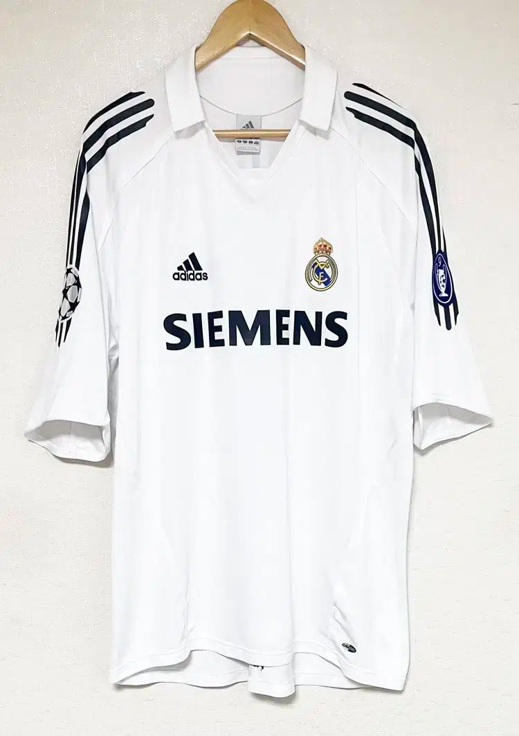 adidas レアル・マドリー 05-06長袖ユニフォーム No.5 ジダン レアル、マドリード（H）05/06 CL用 ジダン＃5 +パッチ2個付！