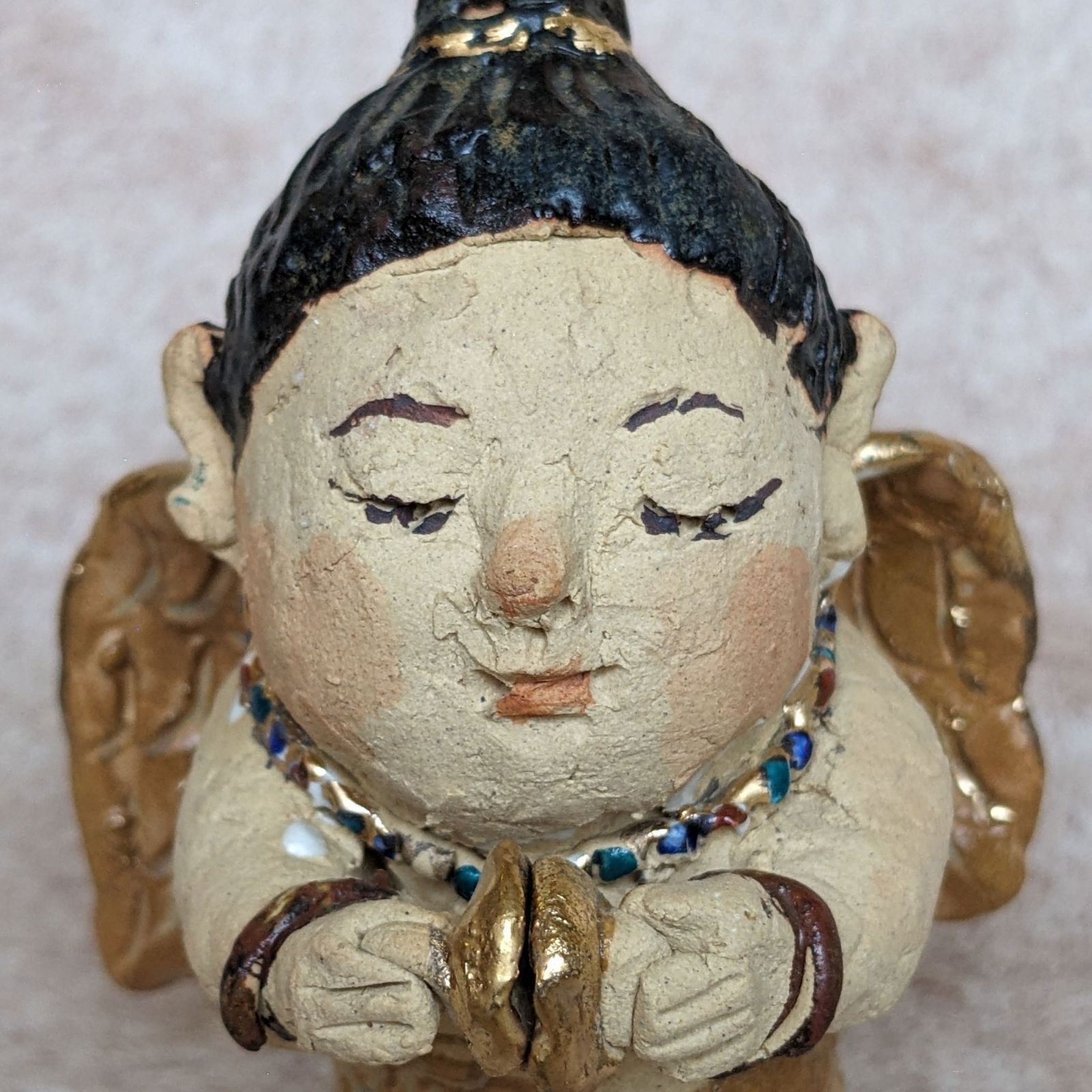 ささきようこさん作 陶人形 迦陵頻伽 鐘 - メルカリ