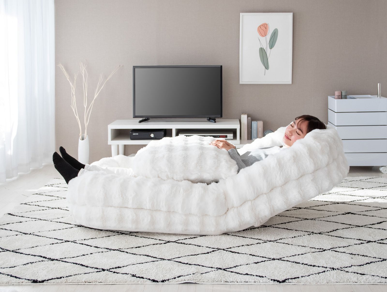 ソファベッド ホワイト