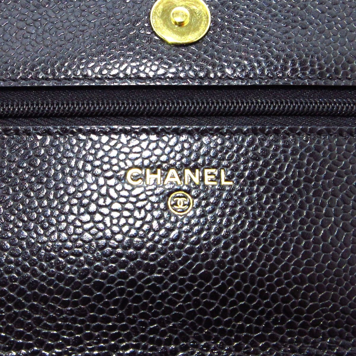 CHANEL(シャネル) 財布美品 マトラッセ AP0250 黒 チェーンウォレット/ゴールド金具 キャビアスキン - メルカリ