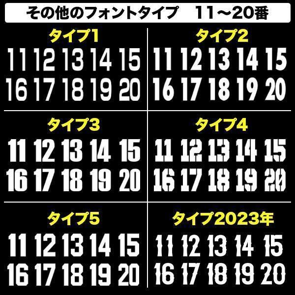 ヘルメット 番号 ナンバー 背番号 ステッカー 【タイプ2】 21～30番