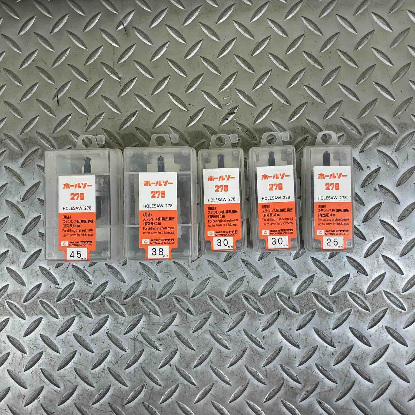 ミヤナガ ホールソー278 5個セット 25 30 30 38 45 mm 川崎店
