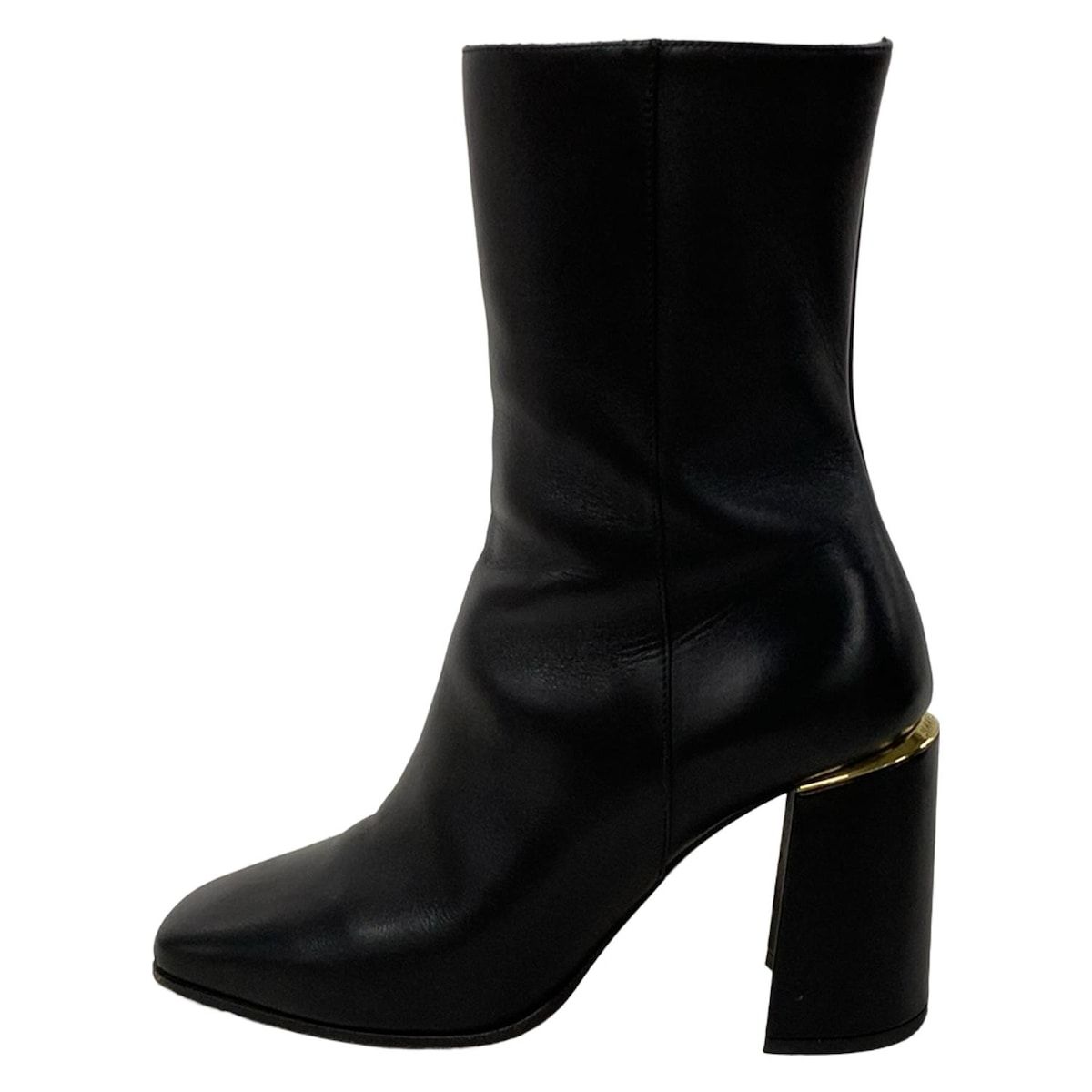 【未使用】 JIMMY CHOO コア・コレクション ビジューブーツ ブラック JIMMY CHOO ジミーチュウ ショートブーツ レザー ブラック 22cm 未使用