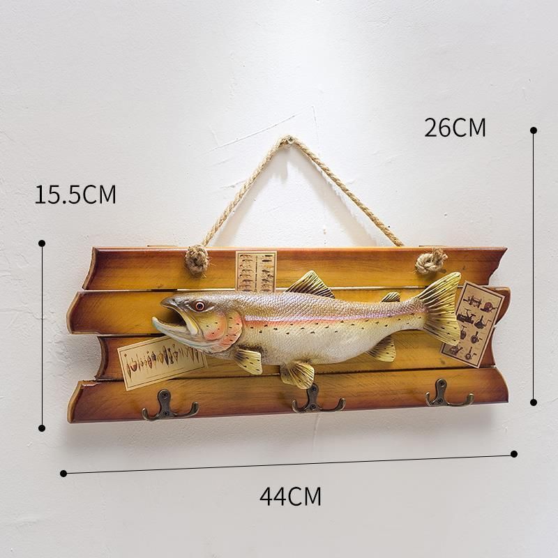 ニジマス・トラウト 壁掛けフック ウェルカムボード