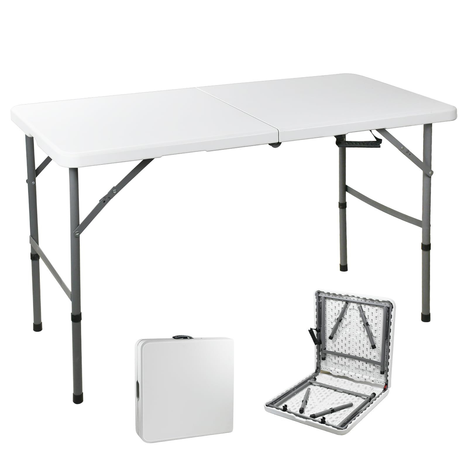 在庫処分 ピクニック用 キャンプ キャンプ トラベル 軽量 炭素鋼 携帯便利 組立不要 リビングテーブルル 作業テーブ ダイニングテーブル テーブル 122*60*75 テーブル 折りたたみ式テーブル 高さ2段階調整 122x60x75cm アウトド