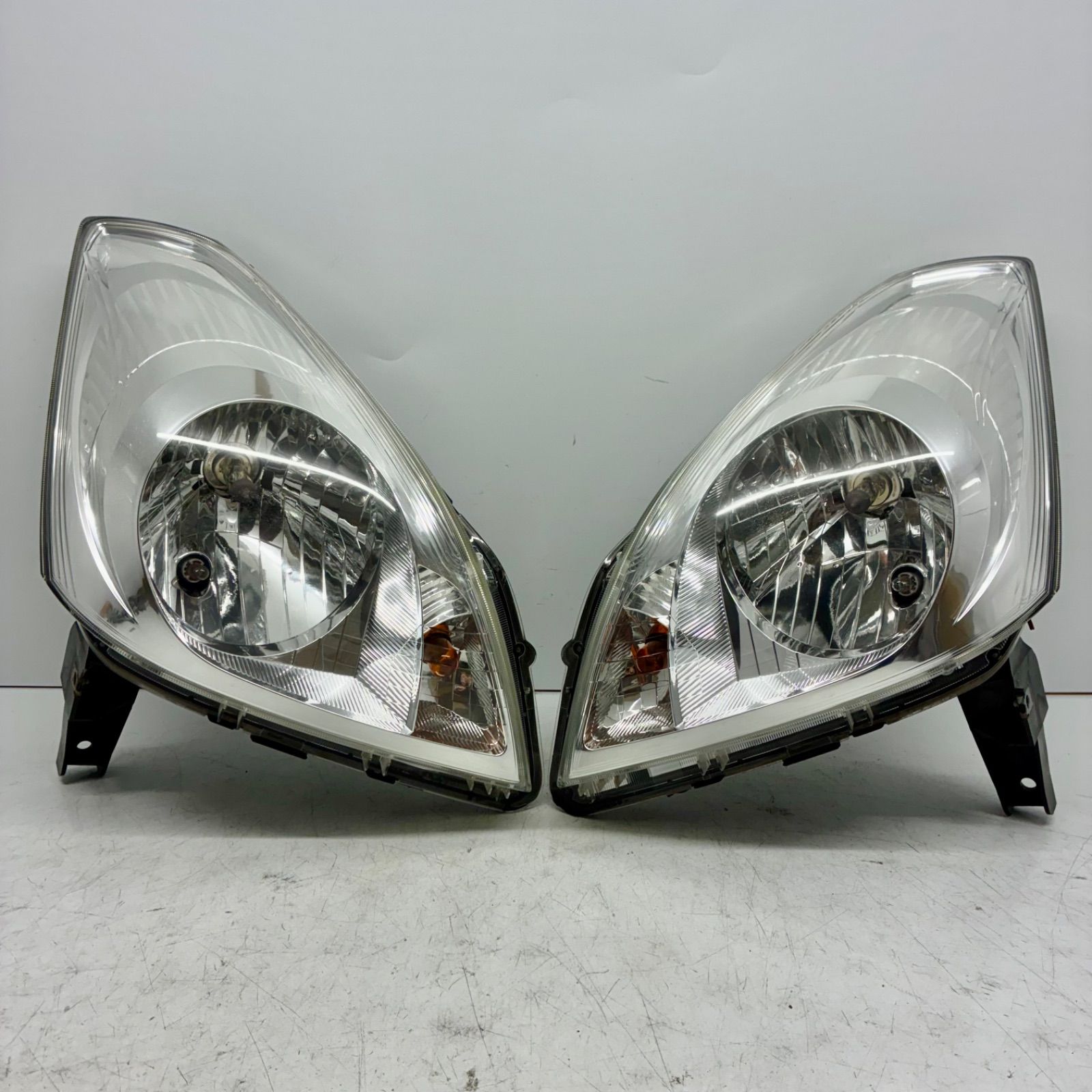 破損無 コーティング済 スバル RN1 RN2 ステラ ヘッドライト ランプ レンズ 左右セット LR ハロゲン レベ付 ICHIKOH 1829 HCR-603 P71518