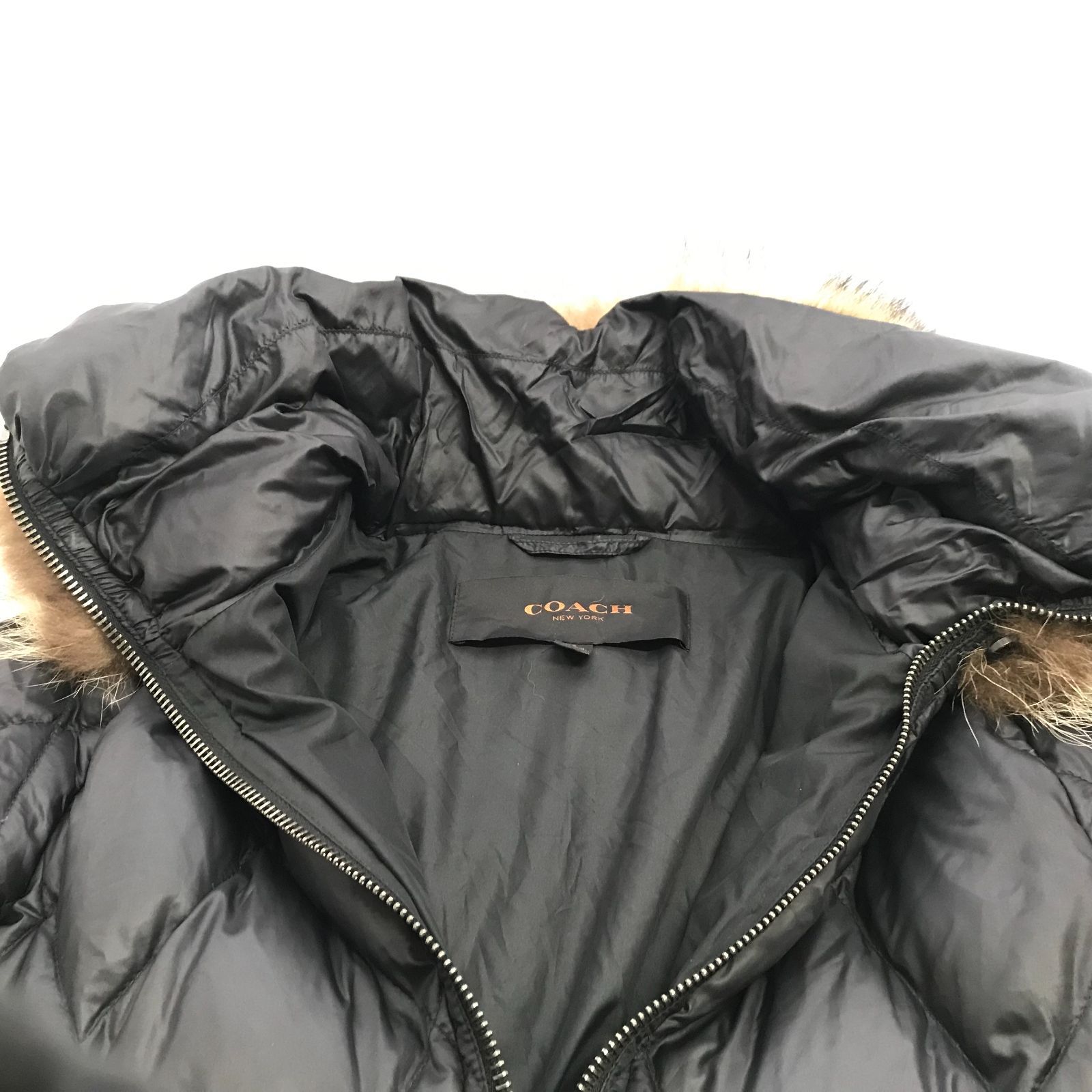 COACH コーチ ベルテッド キルティング ダウンコート ジャケット