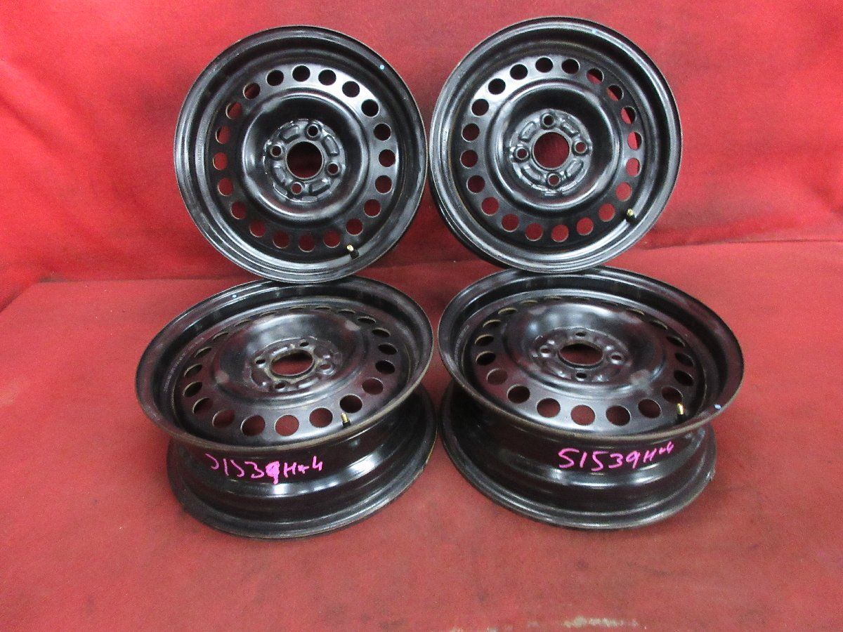 スチール ホイール 4本 日産 純正 15×5.5J 4穴100 +40 ハブ径 60