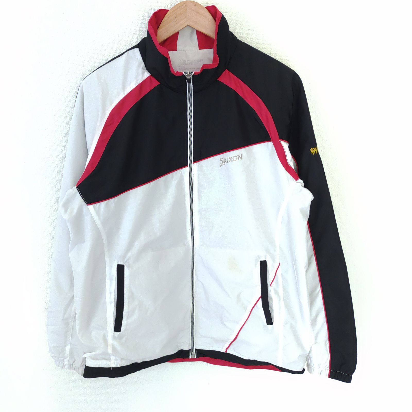 【新品】SRIXON スリクソン　ウィンドジャケット テニスウェア　Mメンズ　白 SRIXON スリクソン ウィンドジャケット テニスウェア テニス M