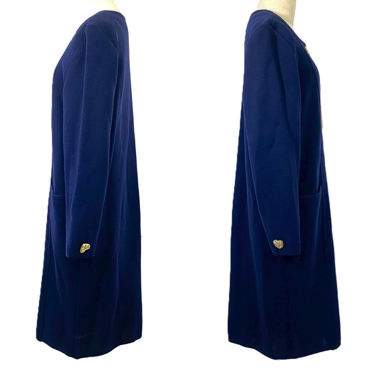 Y【YVES SAINT LAURENT】ニット ロング ワンピース Mサイズ ウール/毛