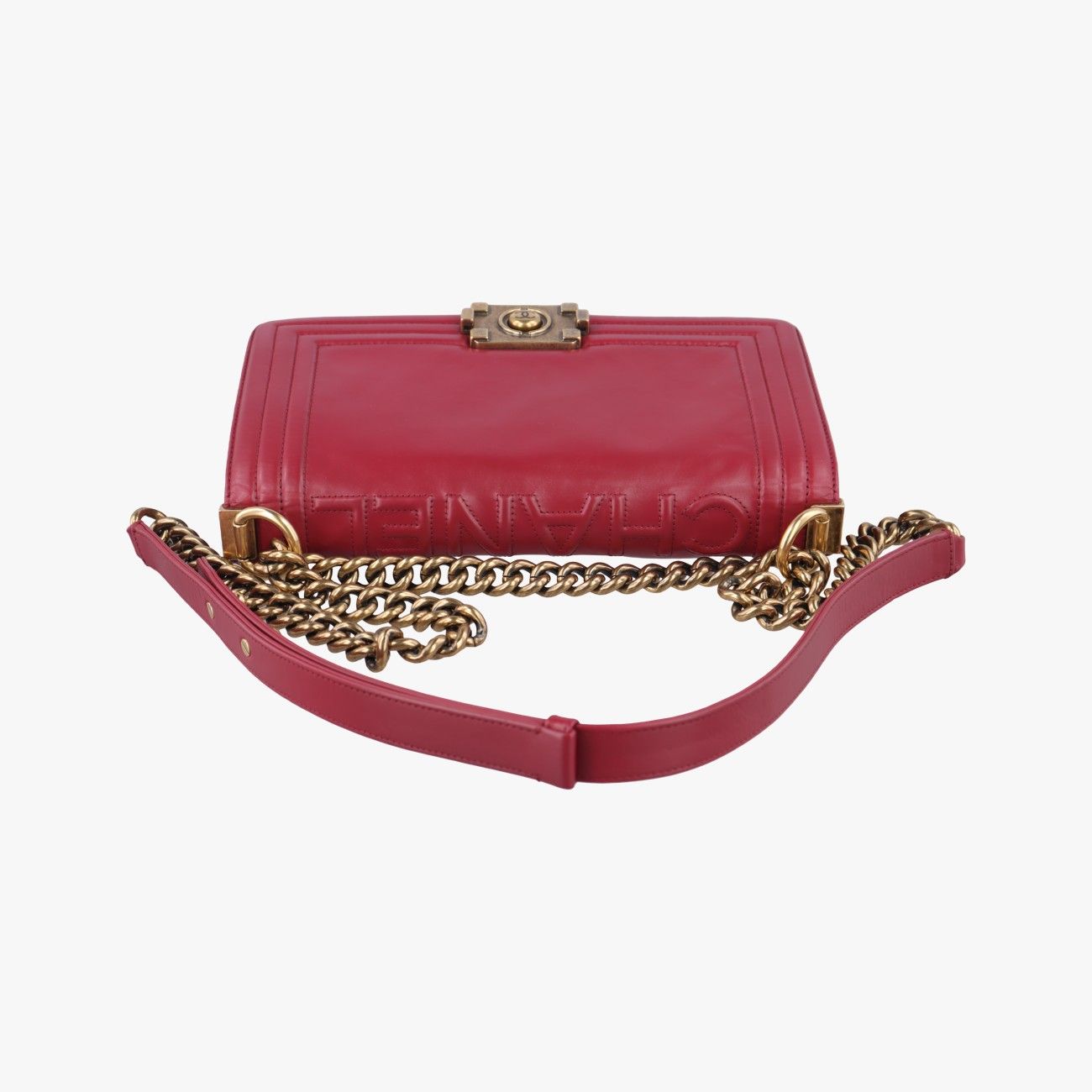 シャネルChanelボーイシャネルレッドレザーA6671315642113