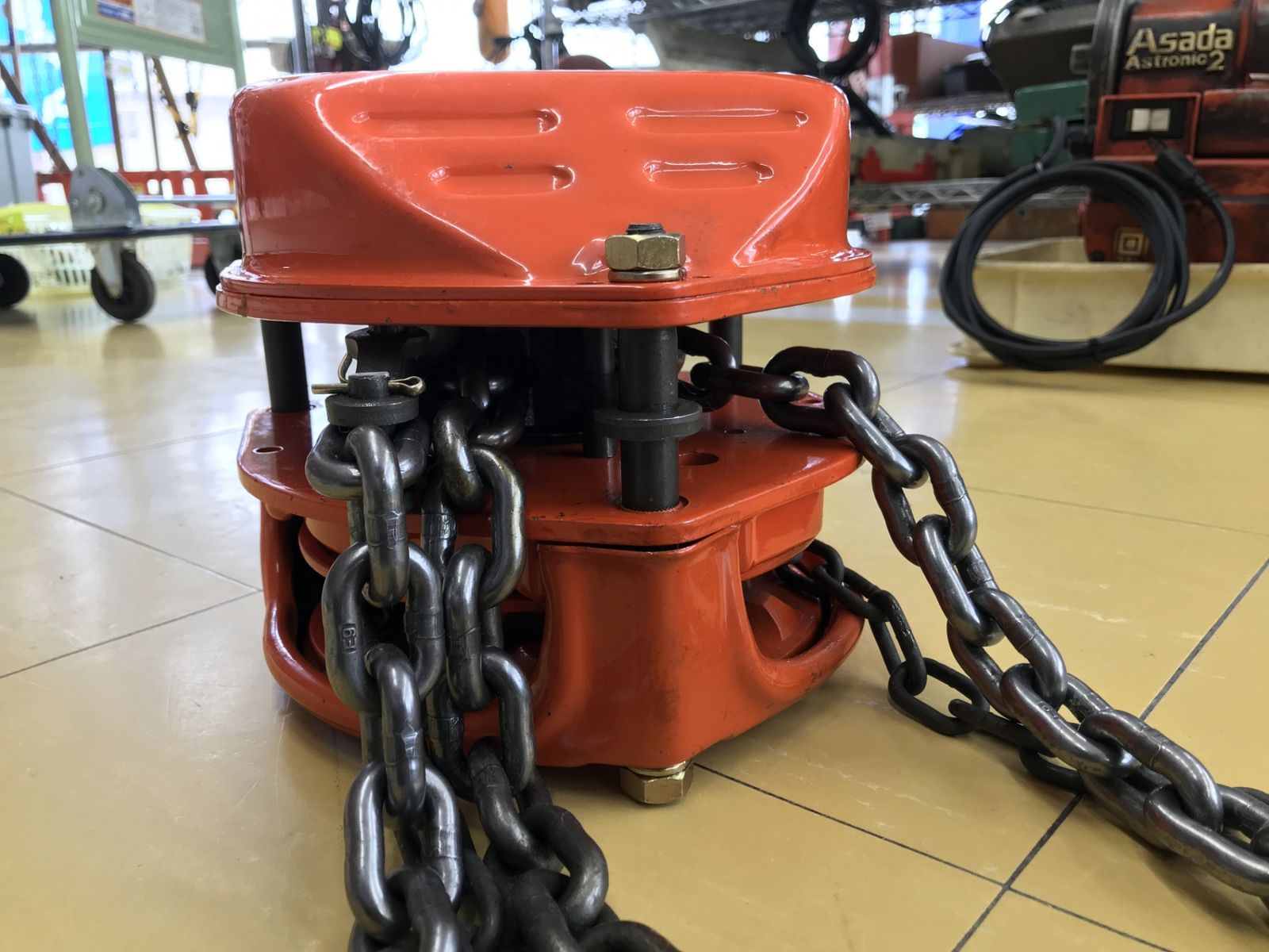 送料無料！【中古A美品】◇象印 K-2 チェーンブロック 2ton 揚程3m （北海道、沖縄・離島は送料追加あり）◇アクトツール富山店◇吊