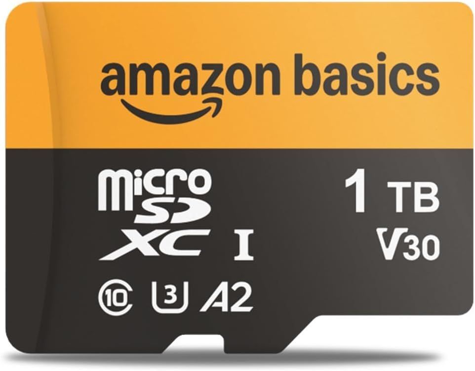Amazonベーシック microSD メモリーカード 高速 1TB リーダーアダプター付き 最大速度200MB|秒 ブラック