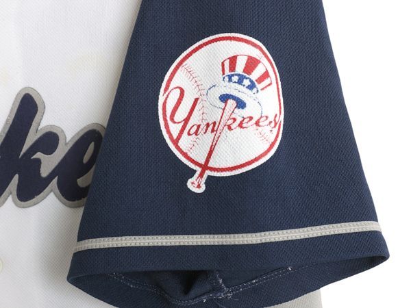 ヤンキース ベースボール シャツ メンズ L 程 MLB オフィシャル 大リーグ ユニフォーム ゲームシャツ 半袖シャツ 重ね着 前開き 半袖シャツ お得なクーポン配布中!】 ヤンキース ベースボール シャツ