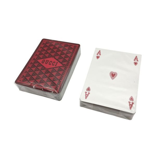○未使用 グッチ GUCCI トランプ 赤 黒 マルチカラー 小物 2組セット