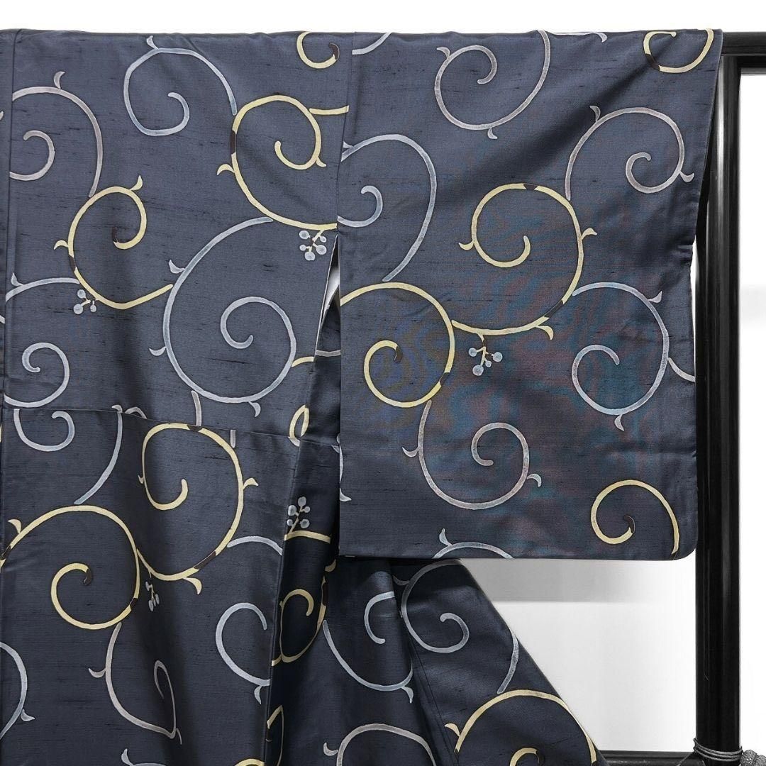 牛首紬　唐草　木の実　小紋　着物　103 p 牛首紬 唐草 木の実 小紋 着物 103 p 【公式通販】