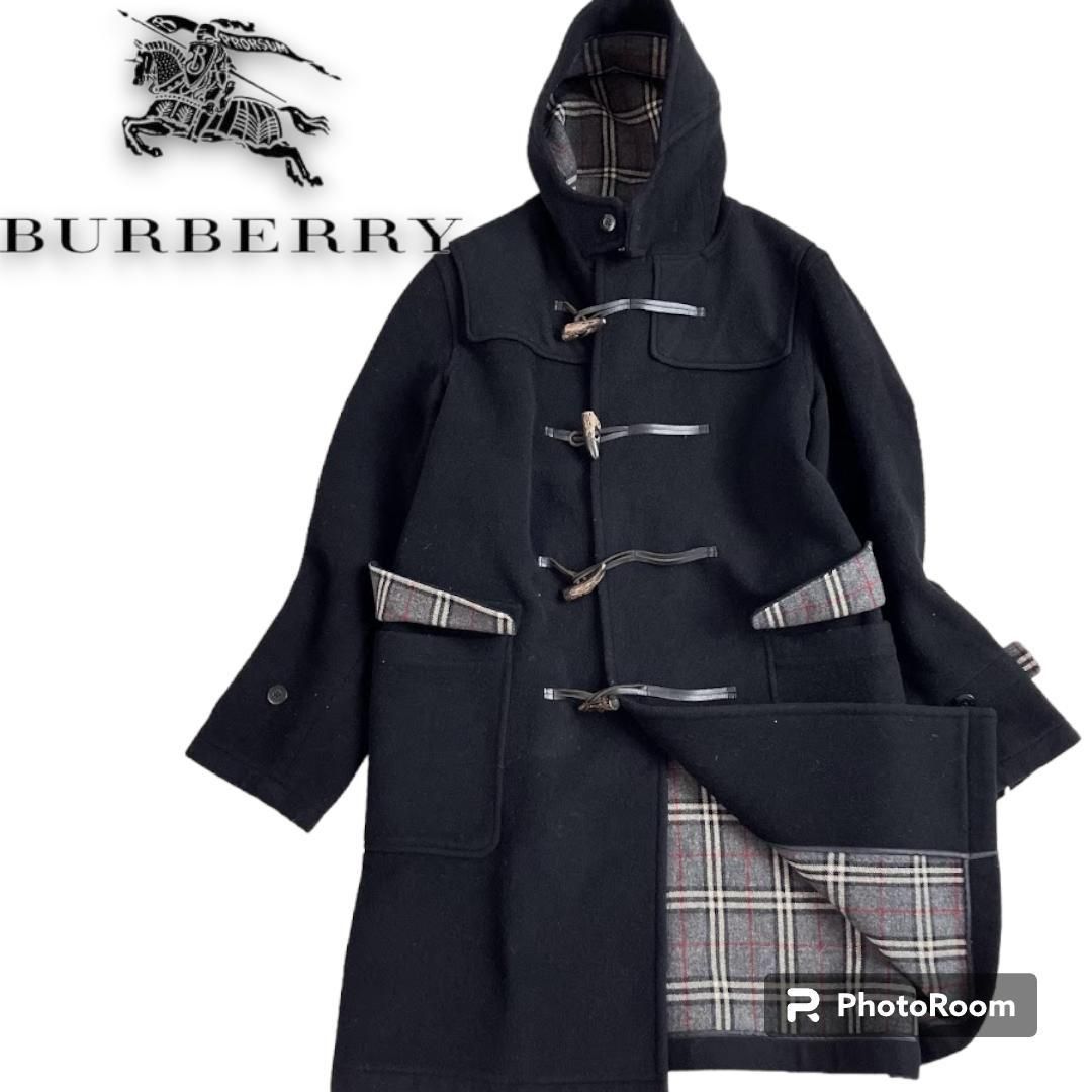 BURBERRYS クラシック ダッフルコート L ウール ブラック チェック