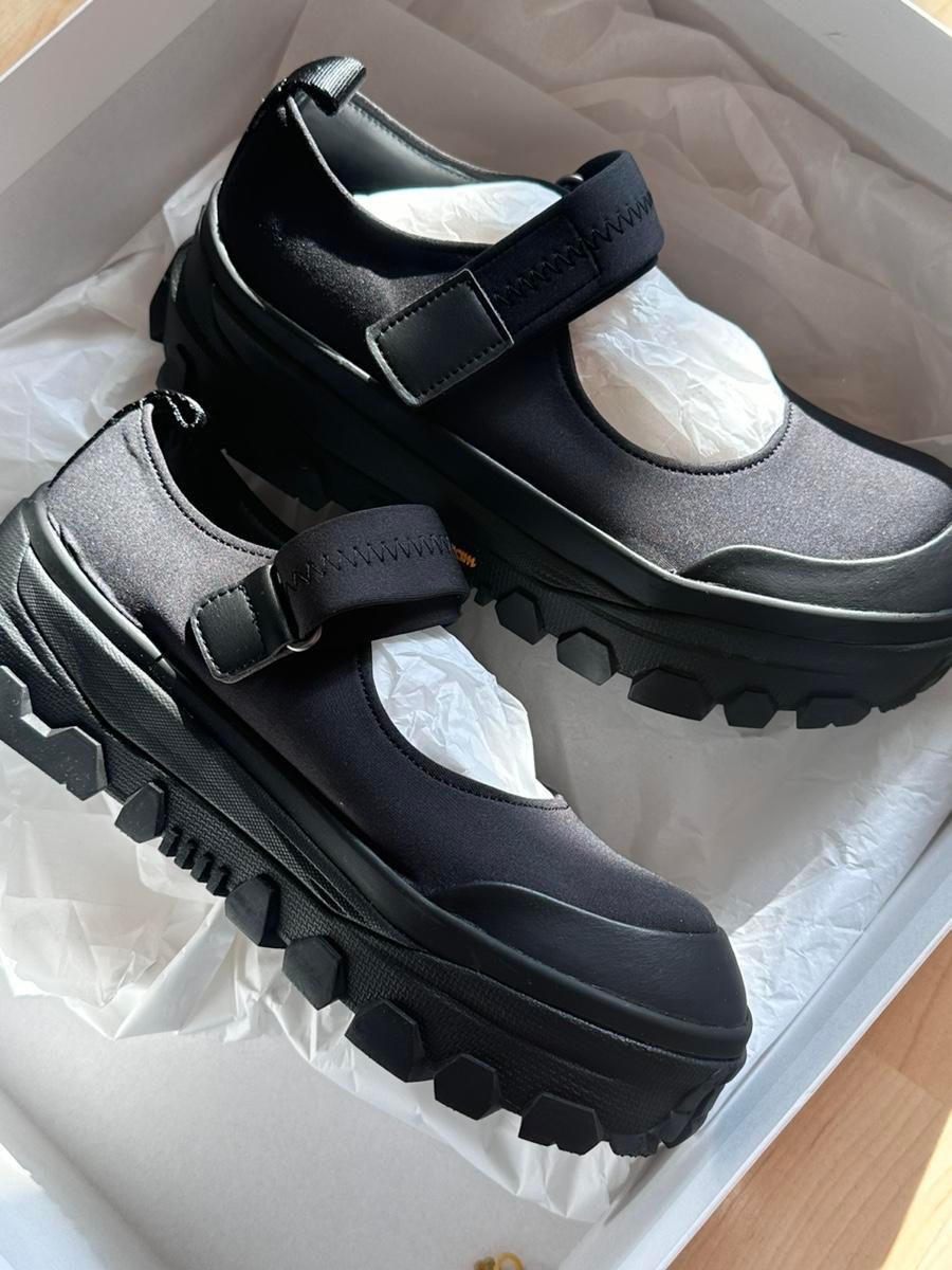 AMOMENTO Vibram メリージェーン AMOMENTO-Black-Vibram-Mary-