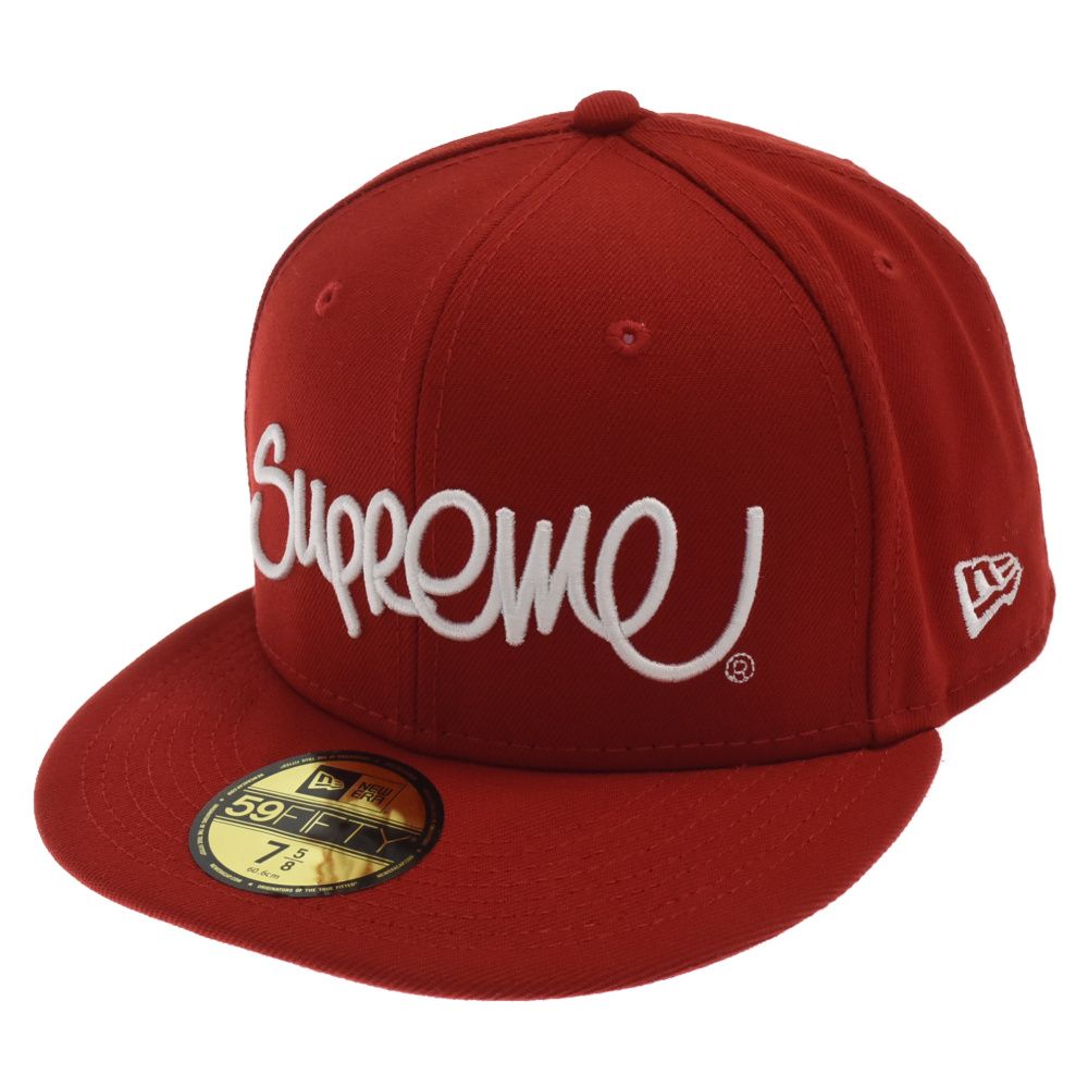 SUPREME (シュプリーム) 22SS Handstyle New Era Black ニューエラ ハンドスタイル 刺繍 キャップ 帽子 レッド