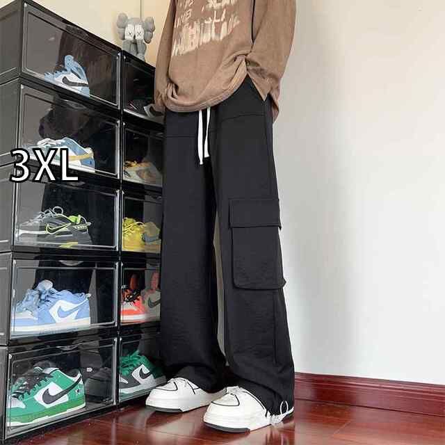 [3XL ]秋冬 メンズ  服 シンプル ファッション オシャレ 大人 かっこいい 大きいサイズ ストリート 紳士服 速乾 大きいポケット サロペット 秋 ゆったり ストレート ワイド パンツ アメカジ