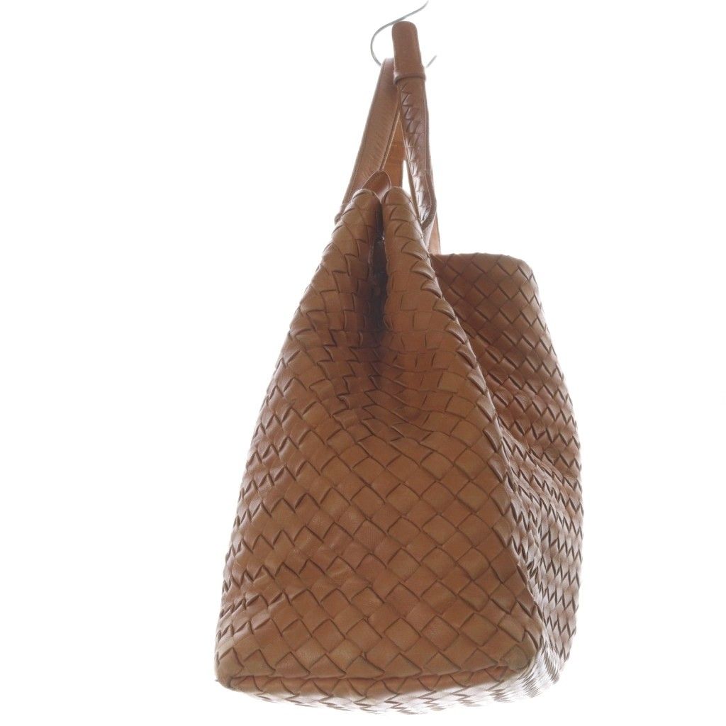 Vintage BOTTEGA VENETA イントレチャート ハンドバッグ 茶 Bottega Veneta】希少デザイン ハンドバッグ イントレチャート 茶