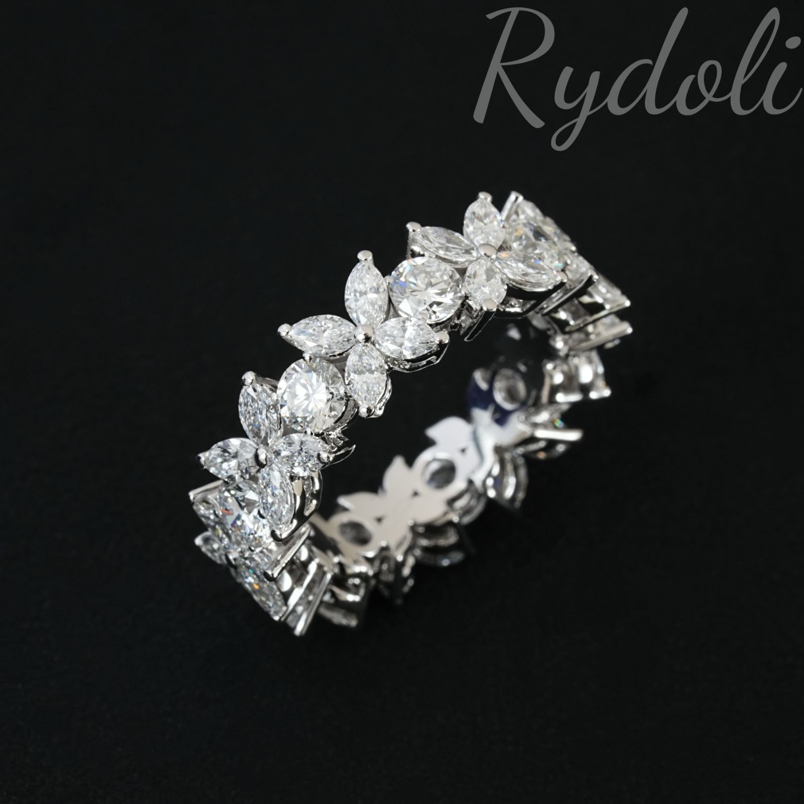 PT950 3.55ct オーダーメイド フルエタニティリング ラボグロウン  