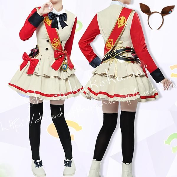 ウマ娘 プリティーダービー風 真弓快車 アストンマーチャン 勝負服 コスプレ衣装ウィッグ cos靴 パーカー お姉さん 撮影 祭り