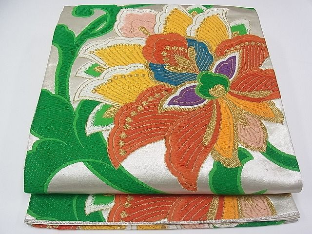 平和屋本店○和装小物 帯締め・帯揚げセット 振袖用 総絞り 舞花文 金糸