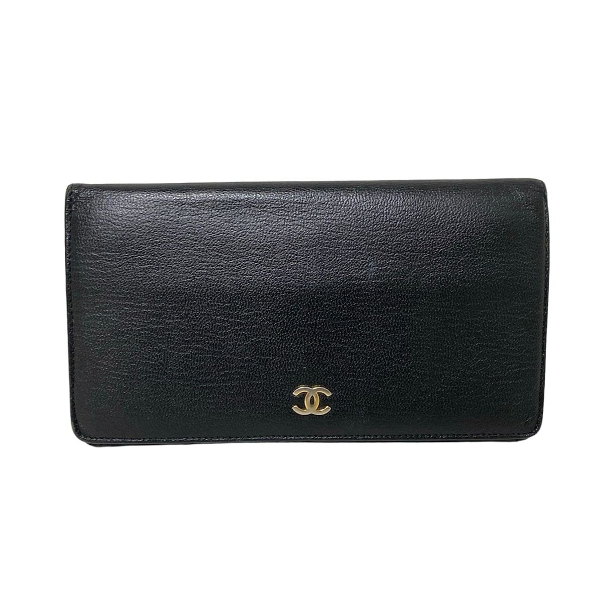 CHANEL(シャネル) 長財布 - 黒 ゴールド金具 レザー - メルカリ CHANEL(シャネル) 長財布 - 黒 ゴールド金具 レザー - メルカリ