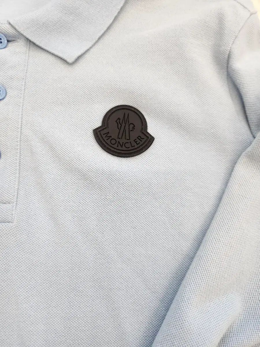  モンクレールキッズ スカイブルー 長袖 ポロTシャツ 12 A Tシャツ トップス