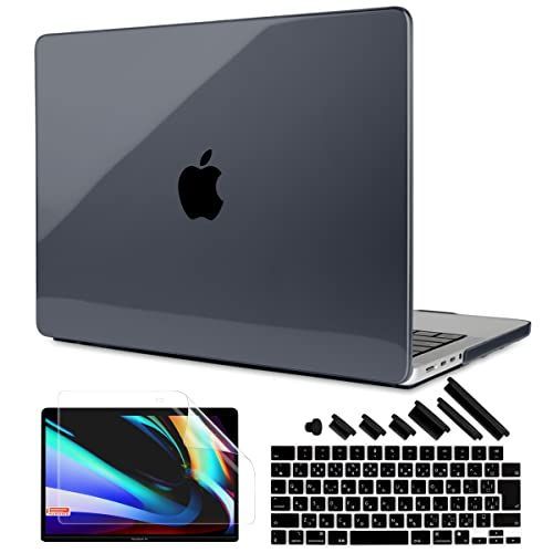 クリア ブラック TWOLSKOO MacBook Pro 16 インチ ケース 2023 2022