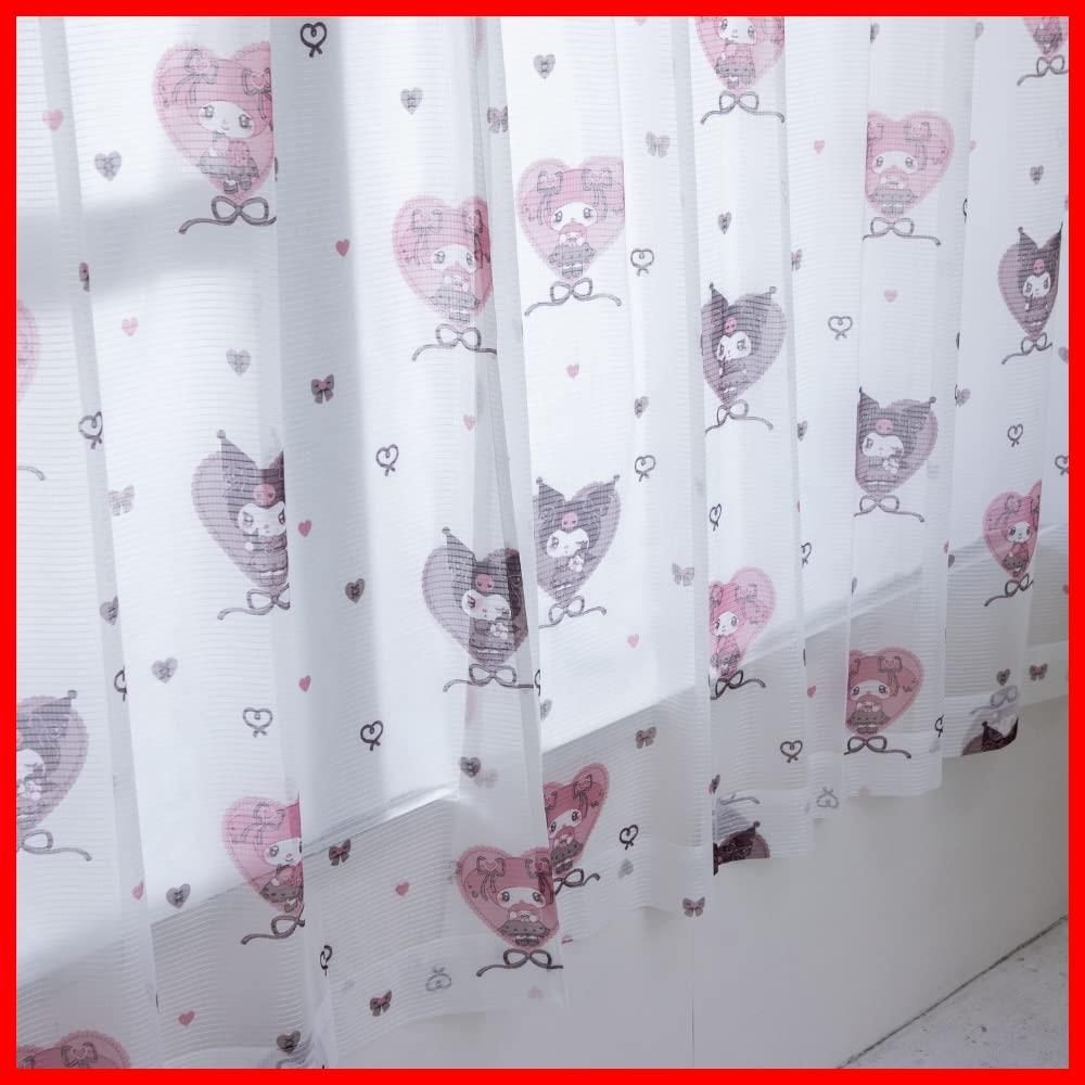 【人気商品】クロミ サンリオ(SANRIO) マイメロディ 真夜中のメロクロ UVカット 外から見えにくい レースカーテン 幅100×176cm丈 2枚セット サンリオ SANRIO マイメロ丸洗い可 キャラクター SB-662-S