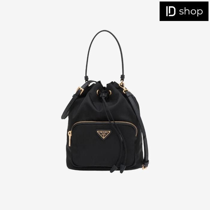 Prada プラダ Prada Duet Re-Nylon Shoulder Bag Black Gold