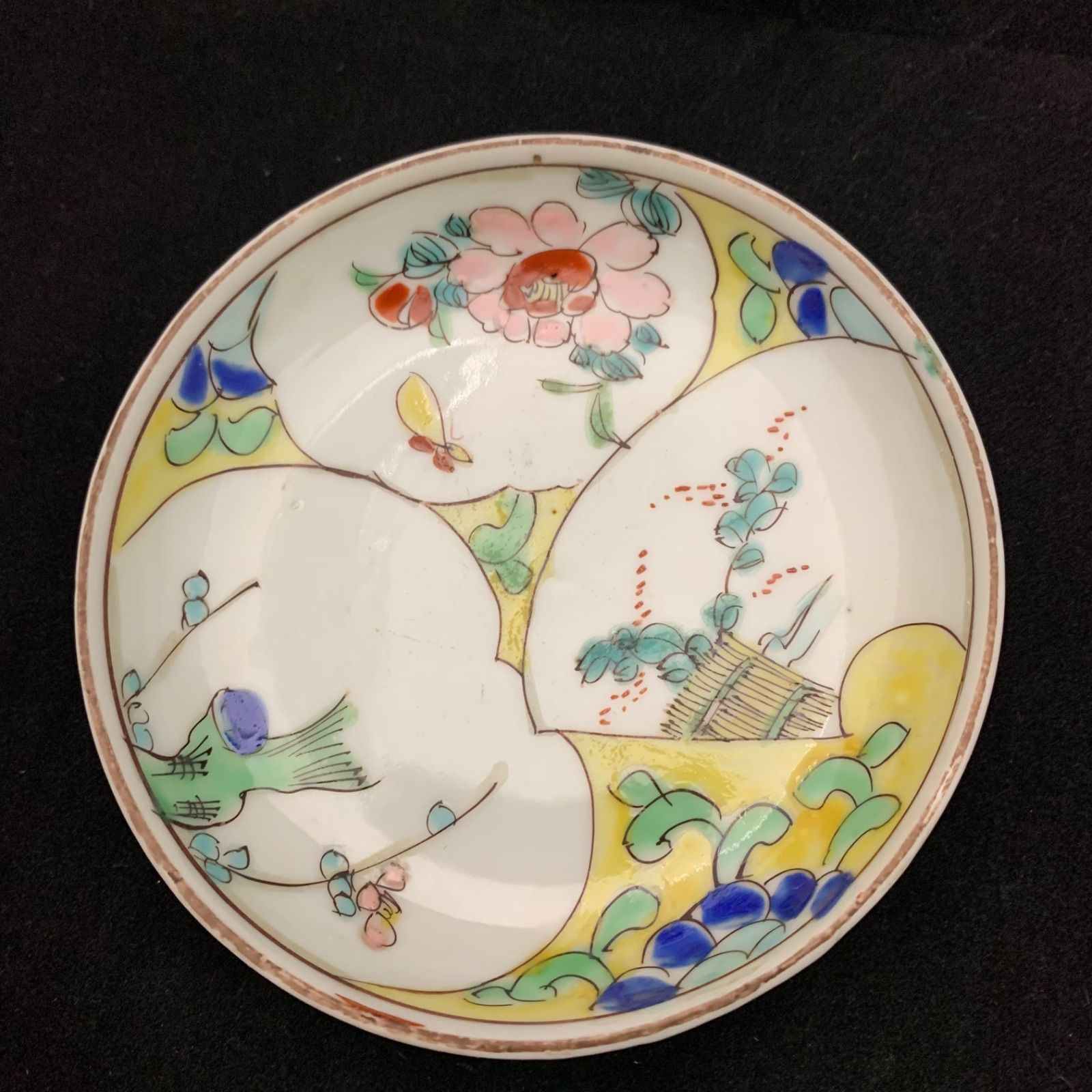 ♥値下げ！　骨董品　九谷　小皿　４枚　③　ホテイ　金彩　骨董　古玩 ♥値下げ！ 骨董品 九谷 小皿 4枚 ③ ホテイ 金彩 骨董 古玩