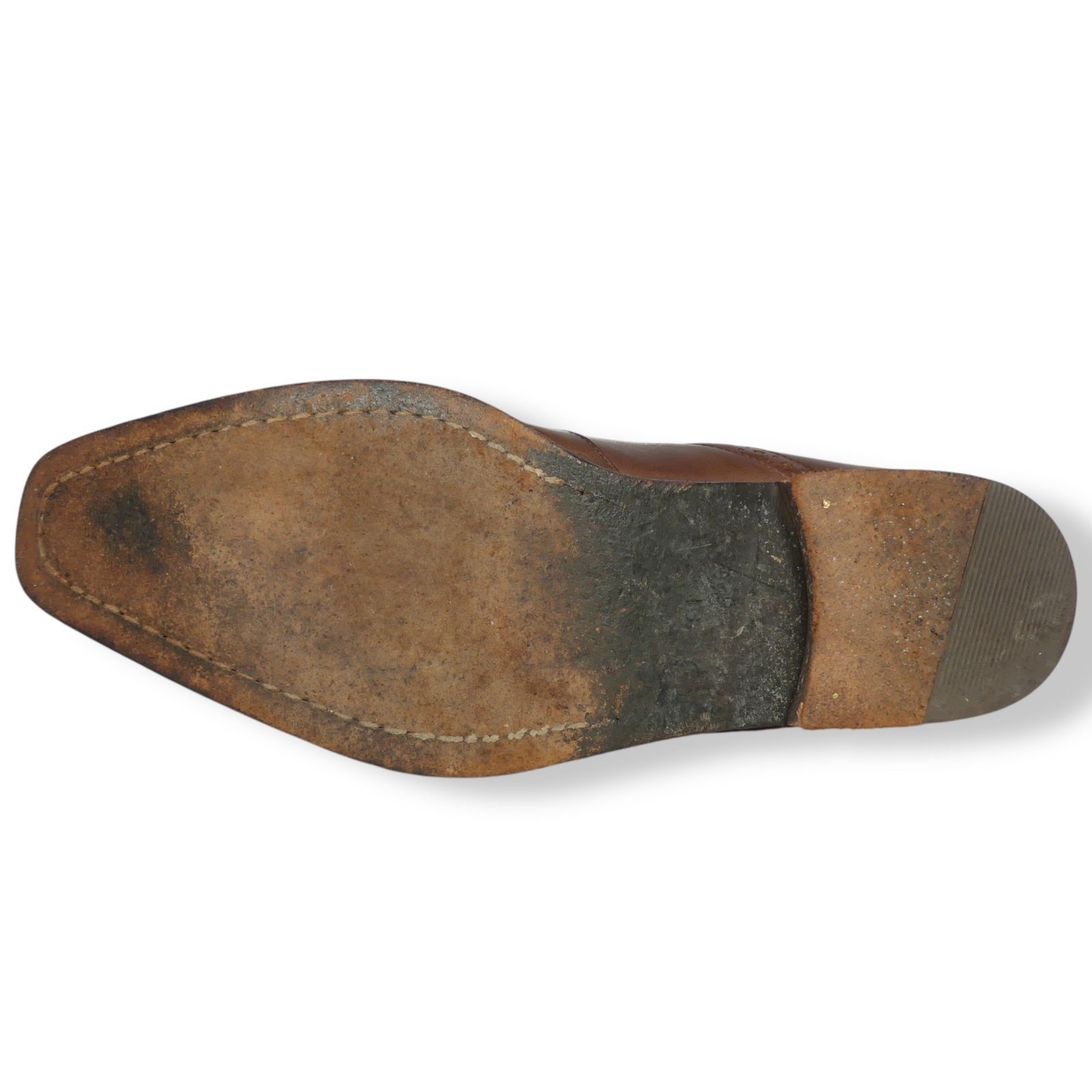 即決★MEN‘S BIGI★26cm レザーサイドゴアブーツ メンズビギ メンズ 茶 本革 チェルシー 本皮 プレーントゥ