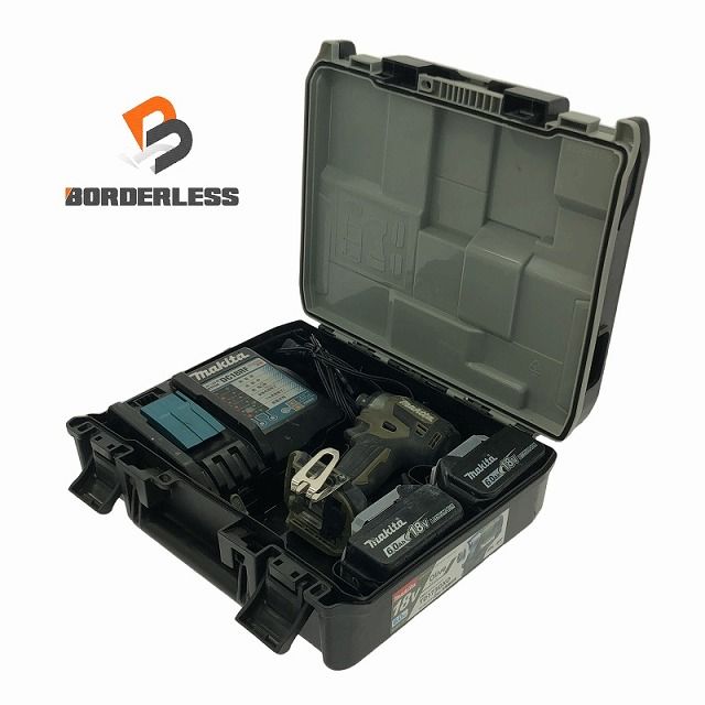 makita マキタ 18V 充電式インパクトドライバー TD173DRGXO オリーブ バッテリ2個 18V6.0Ah 充電器 ケース付 コードレス 108498