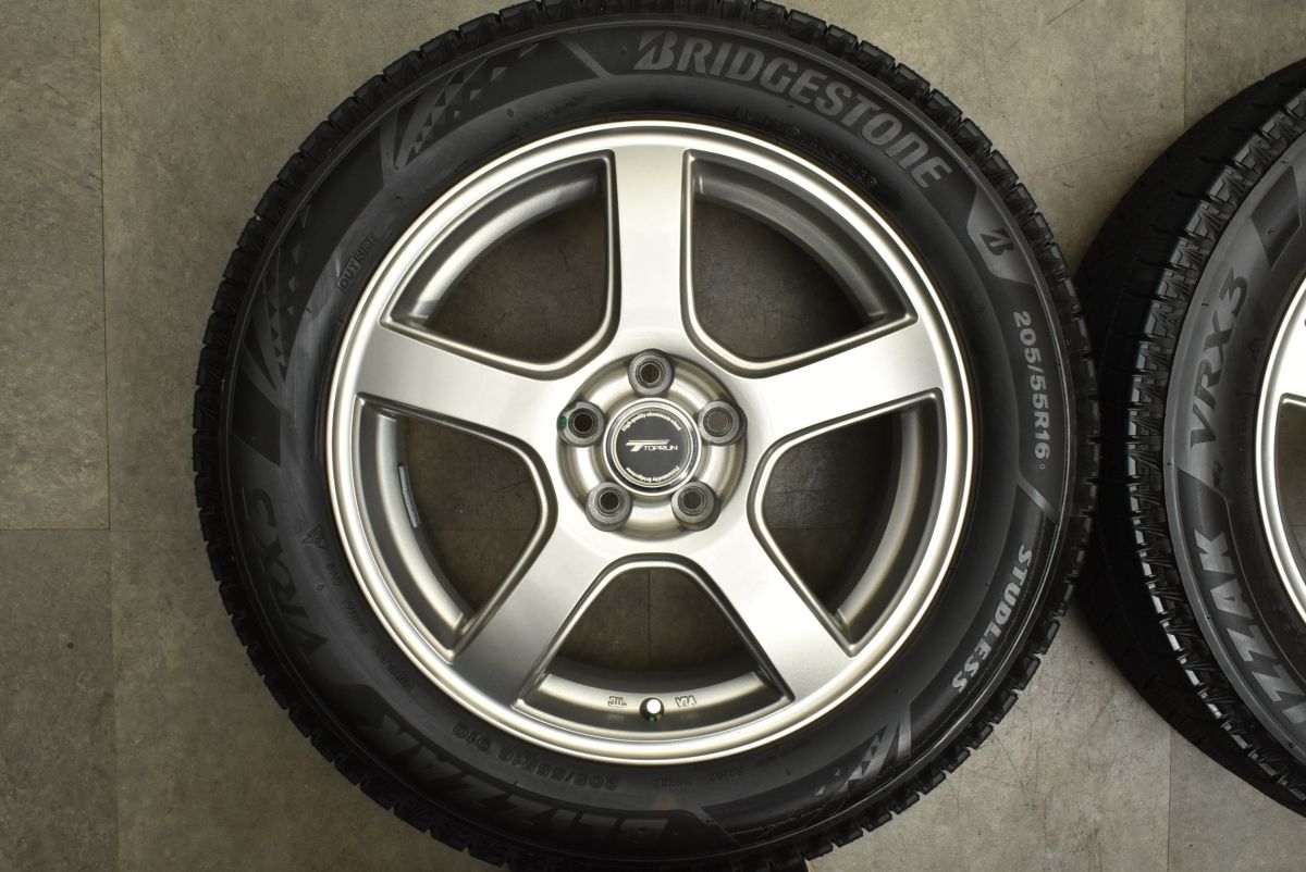 目を引く 超バリ溝 VRX3 トップラン 16in 6.5J 46 PCD100 ブリヂストン ブリザック 205 55R16 製 プリウス カローラツーリング スポーツ 格安品