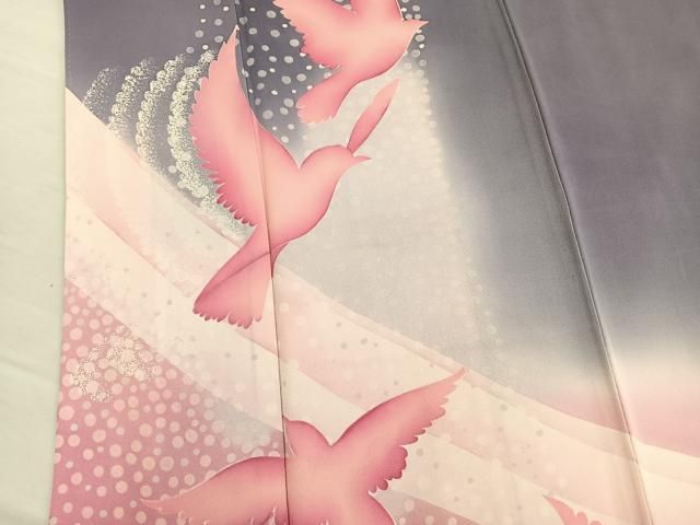 平和屋着物□フランソワーズ・モレシャン 振袖 飛鳥文 暈し染め 金銀彩