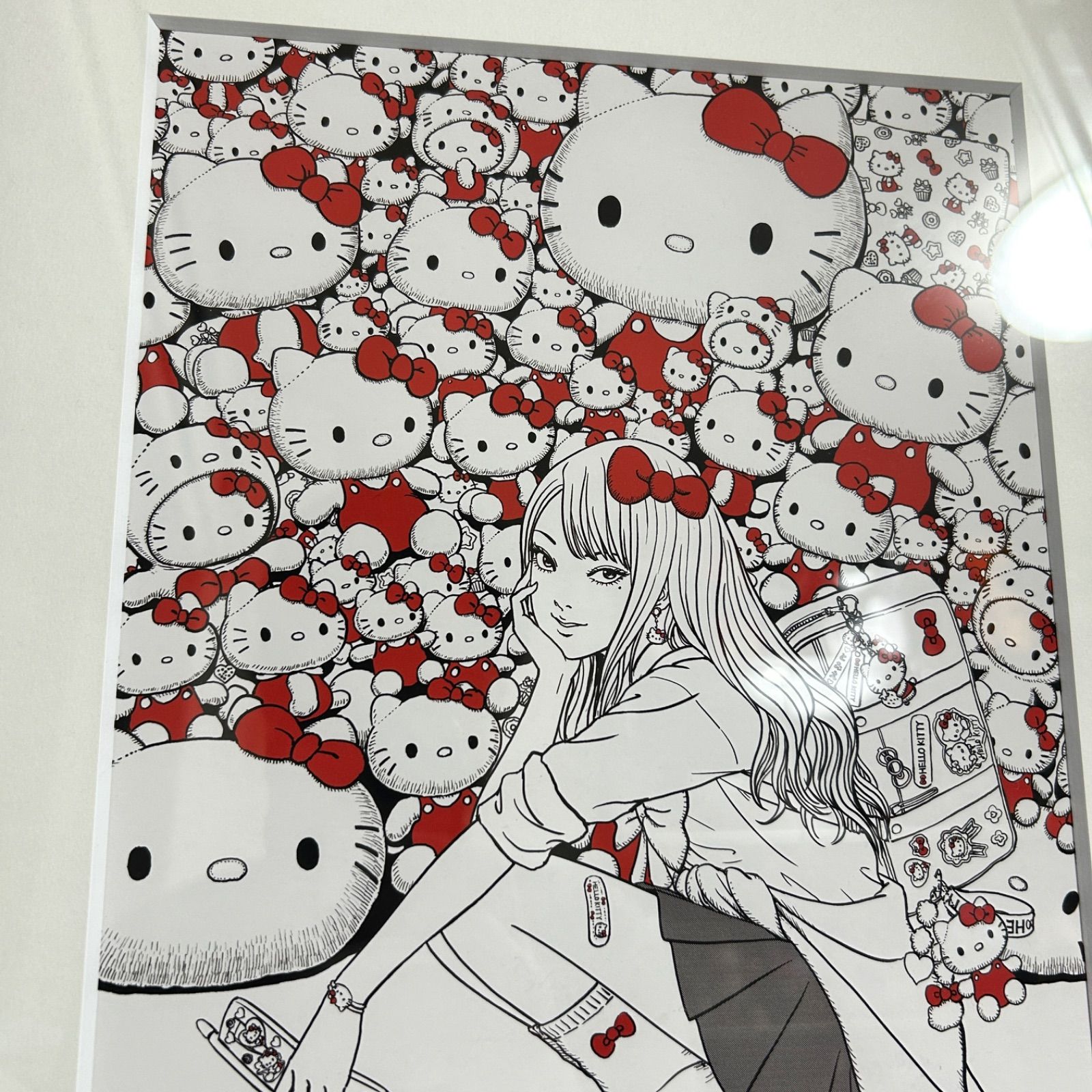 伊藤潤二 サンリオキャラクターズ 複製原画 ギャル富江 ハローキティ