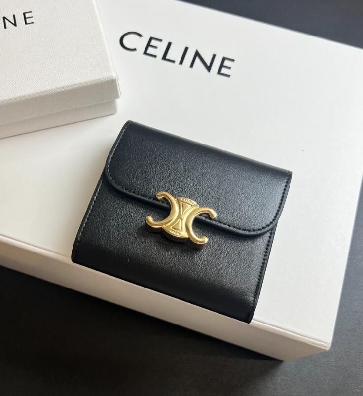 新品未使用 セリーヌ celine 財布 三つ折り トリオンフ ブラック