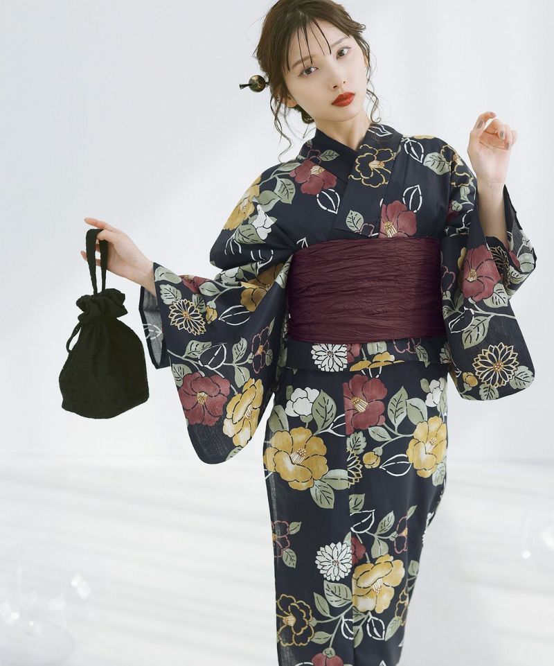 【古典大正ロマン(宵)】Dita ディータ 浴衣 5点セット　※最短翌日発送 古典大正ロマン(宵)】Dita ディータ 浴衣 5点セット レディース