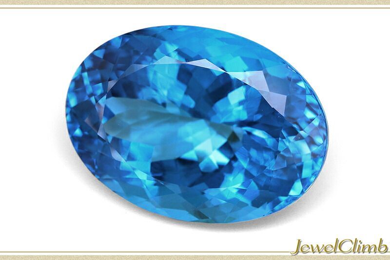 鑑別書付】鮮明なブルーを放つ人気の一石スーパーブルートパーズ 宝石