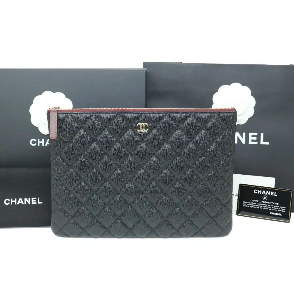 まさしく です 本当にきれい Chanel シャネル クラシック キャビア ミディアム 金具 クラッチバッグ 31 ブンダエ 付属品完備