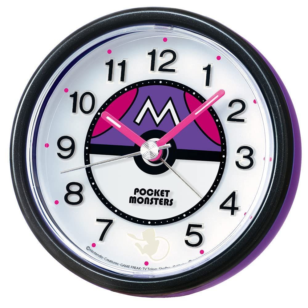 超熱 【カラー: 02:紫メタリック】セイコークロック 目覚まし時計 置き時計 : ポケットモンスタ 