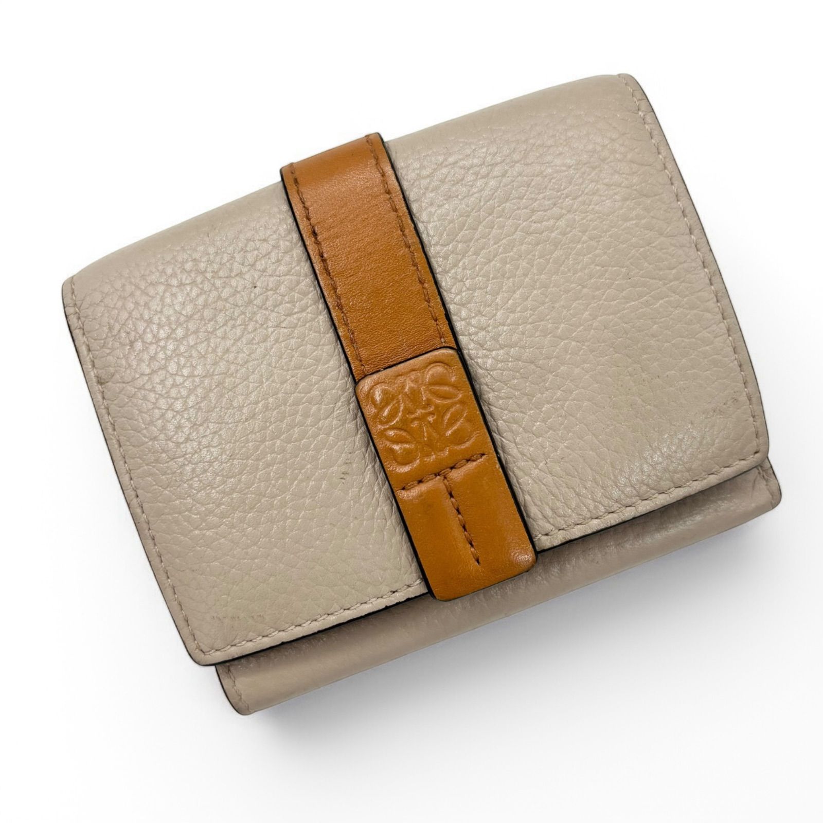 LOEWE 三つ折り財布 ベージュ ロエベ LOEWE LOEWE 三つ折り財布 C821S33X01 ANAGRAM （2150