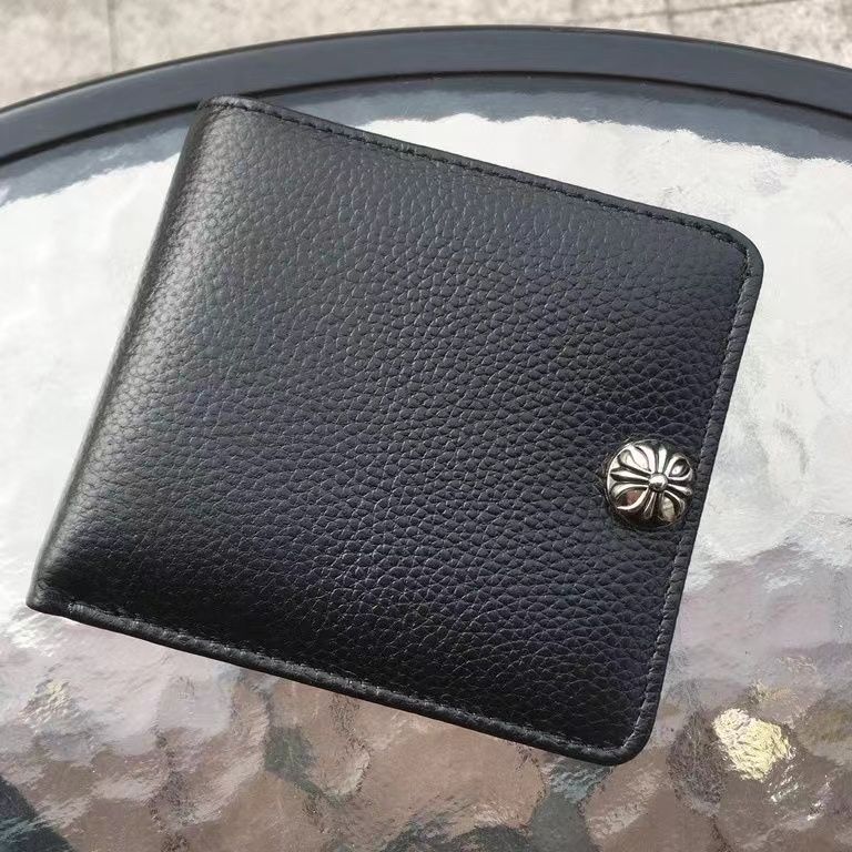 美品 Chrome Hearts クロムハーツ ウォレット 牛革 財布 二つ折り財布